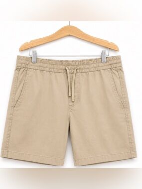 Abercrombie & Fitch Stretch Chino Jogger Shorts Men's M Khaki Drawstring
